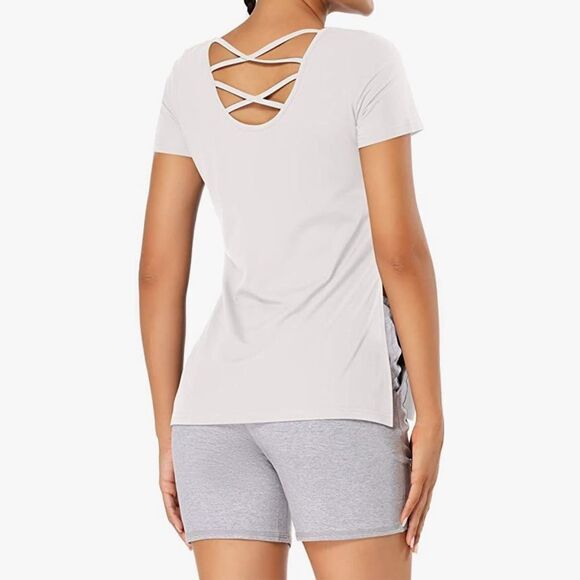 𝅺⭐️nwt ALONG FIT Short-Sleeved T-Shirt Open Side Design⭐️ - Picture 1 of 12